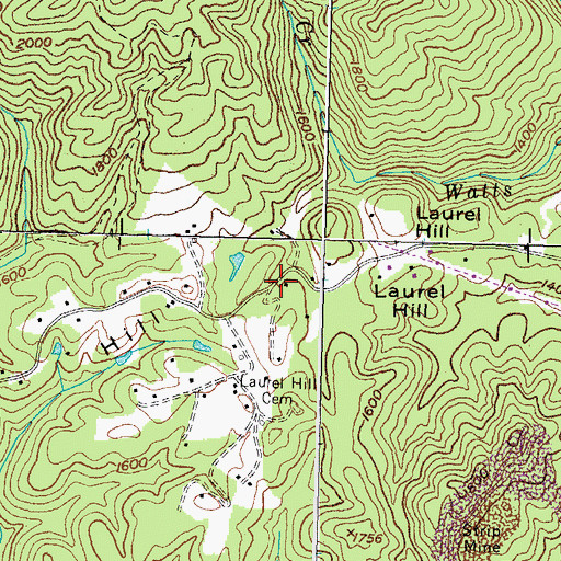 Topographic Map of Laurel Hill School (historical), KY