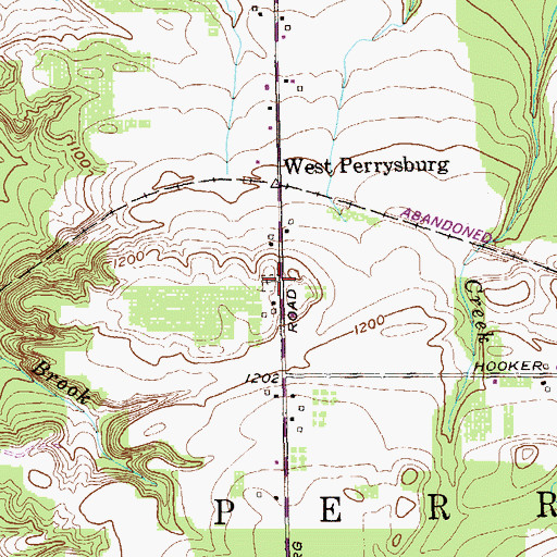 Topographic Map of Rugg Town Cemetery, NY