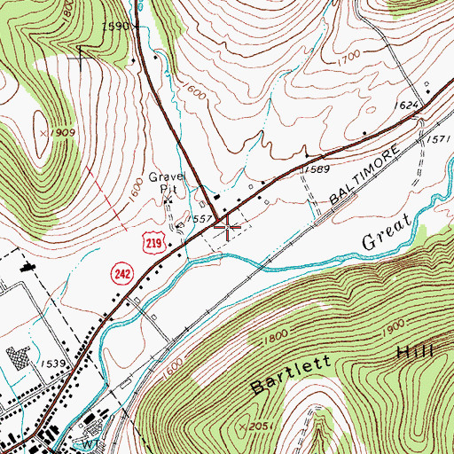 Topographic Map of Holy Cross Cemetery, NY