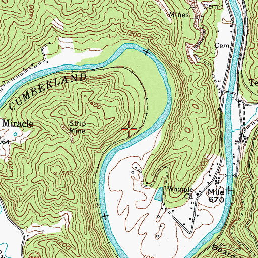 Topographic Map of Wayne Railroad Station (historical), KY