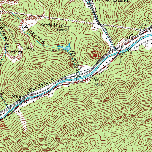 Topographic Map of Wessell Railroad Station (historical), KY