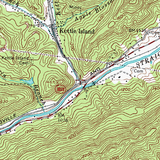 Topographic Map of Pickering Railroad Station (historical), KY