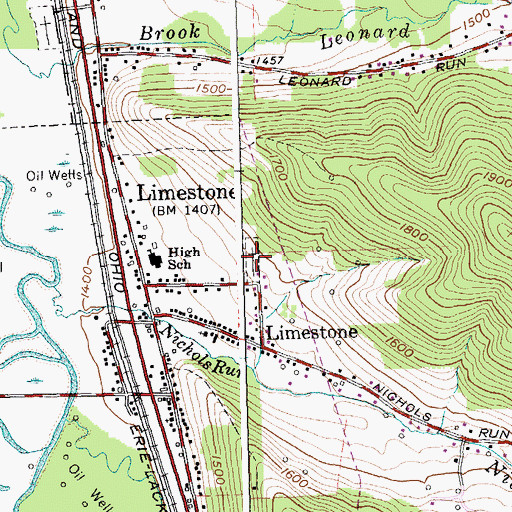 Topographic Map of Saint Patricks Cemetery, NY