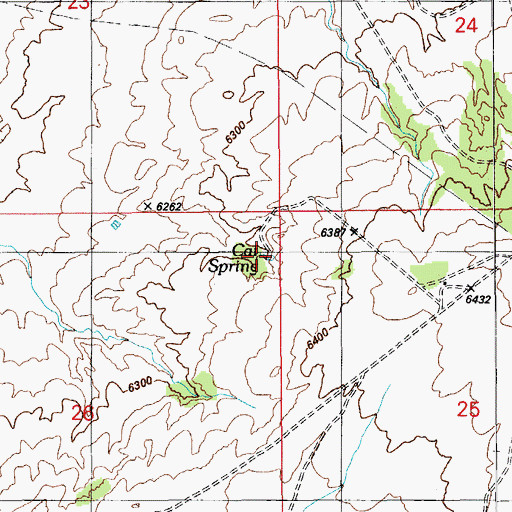 Topographic Map of Cat Spring, AZ