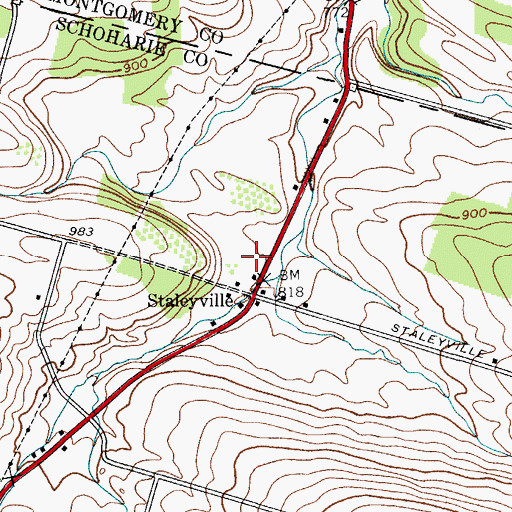 Topographic Map of Sunnycrest Orchards Farm Market, NY