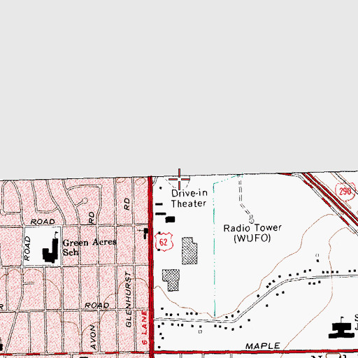 Topographic Map of Boulevard Drive-In (historical), NY