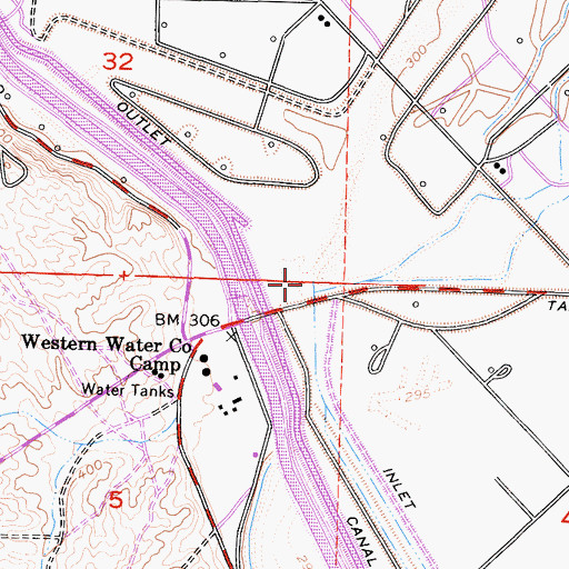 Topographic Map of Kern River, CA