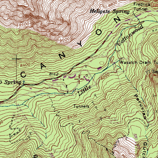 Topographic Map of Snowbird Center, UT