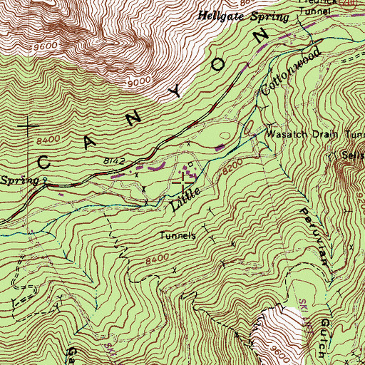 Topographic Map of Snowbird Aerial Tram, UT
