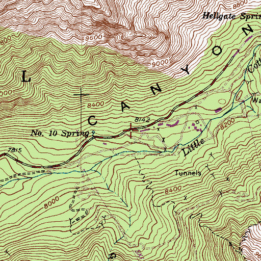 Topographic Map of Iron Blosam Lodge, UT