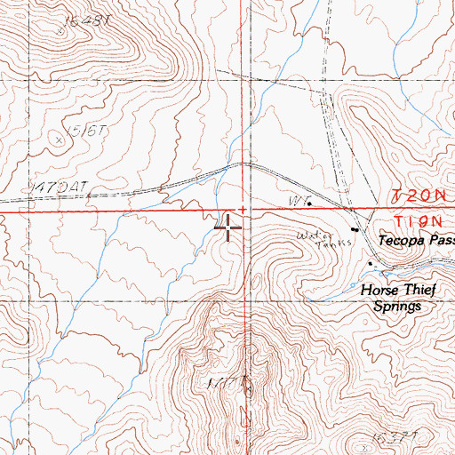 Topographic Map of Kingston Range, CA