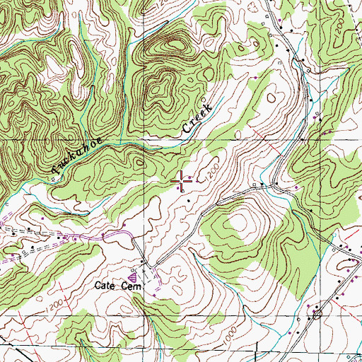 Topographic Map of Deer Ridge Mobile Home Court, TN