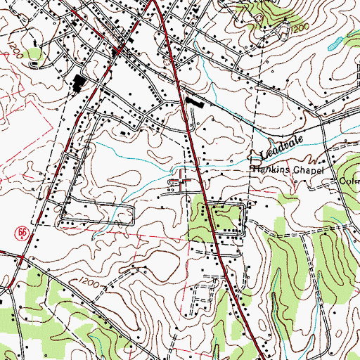 Topographic Map of White Pine Mobile Home Park, TN