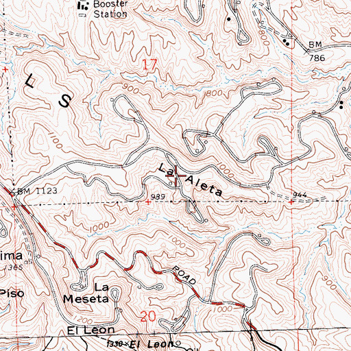 Topographic Map of La Aleta, CA