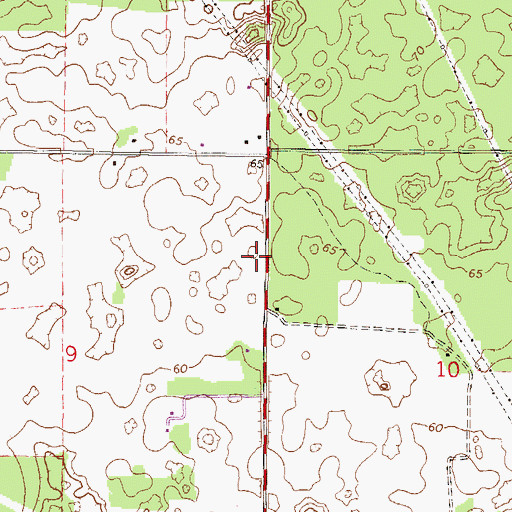 Topographic Map of Icheetucknee River Baptist Church, FL