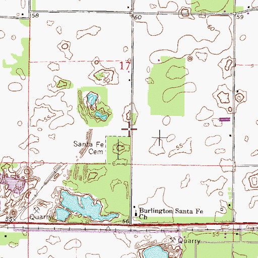Topographic Map of Suwannee Valley Electric Cooperative Walker Substation, FL