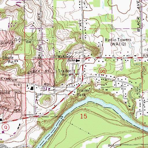 Topographic Map of Terrace Hill, WI