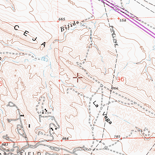 Topographic Map of La Ceja, CA