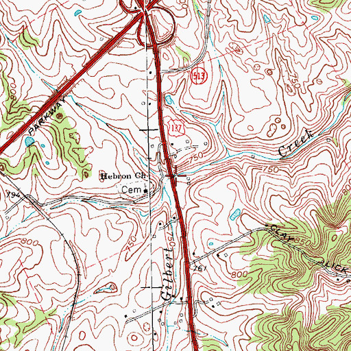 Topographic Map of Lillards Spring, KY