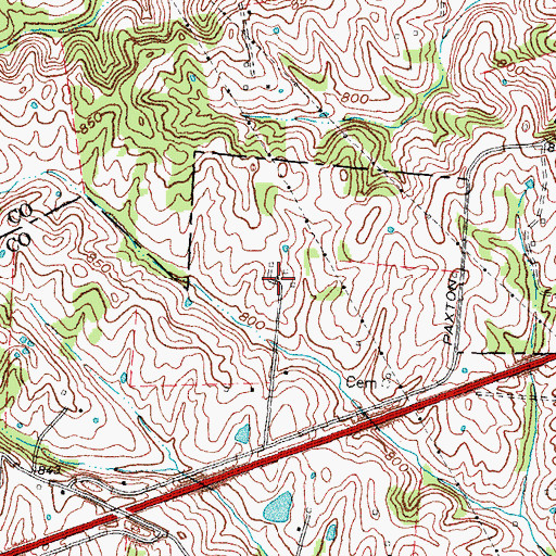 Topographic Map of Lucton (historical), KY