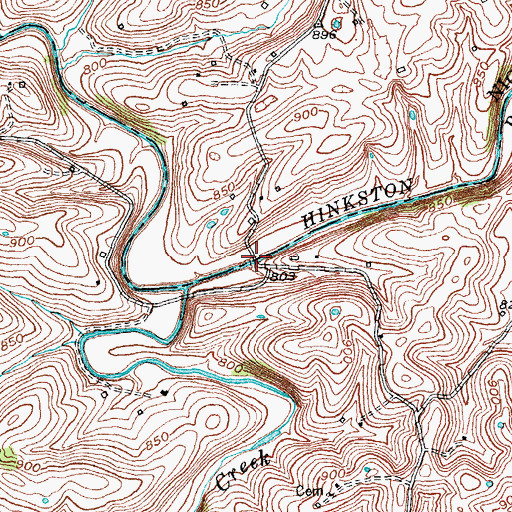 Topographic Map of Fishback Bridge, KY