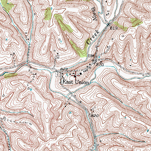 Topographic Map of Bell School (historical), KY