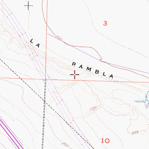 Topographic Map of La Rambla, CA