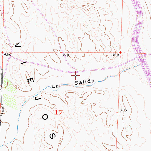 Topographic Map of La Salida, CA