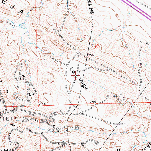 Topographic Map of La Vega, CA