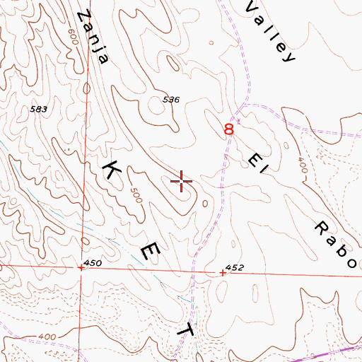 Topographic Map of La Zanja, CA