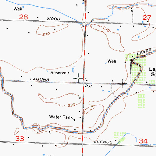 Topographic Map of Laguna de Tache, CA