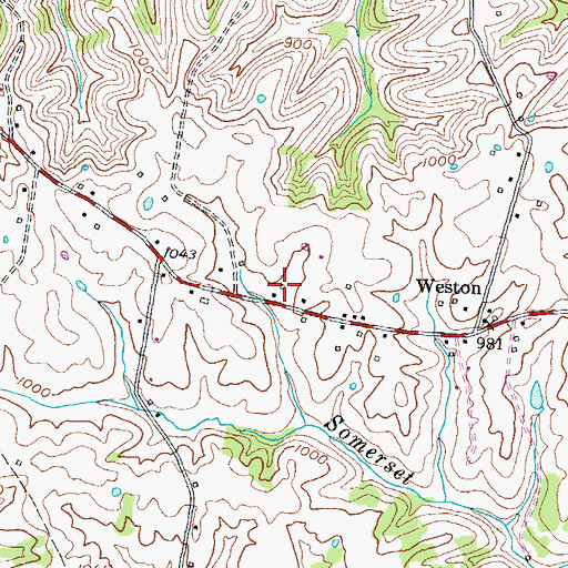 Topographic Map of Locust Grove School (historical), KY
