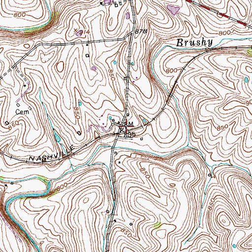 Topographic Map of Millers Station (historical), KY