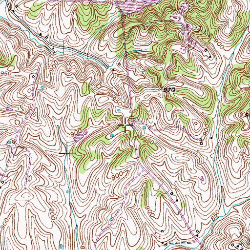 Topographic Map of Gallows Hill, KY