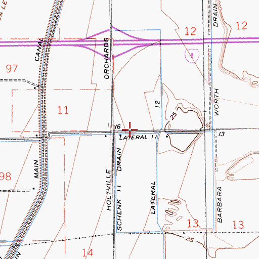 Topographic Map of Lateral Eleven, CA