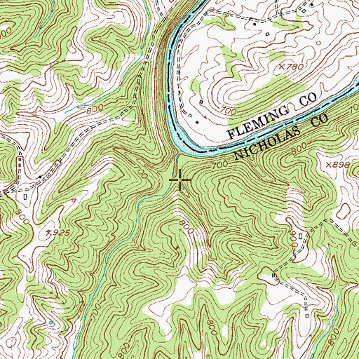 Topographic Map of Tuckers Mill (historical), KY