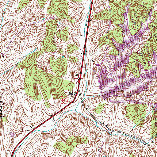 Topographic Map of Banta School (historical), KY