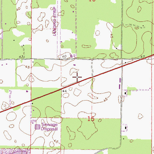 Topographic Map of Living Springs Family Worship Center, FL