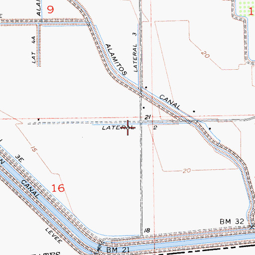 Topographic Map of Lateral Two, CA