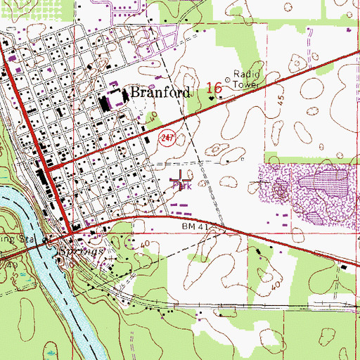 Topographic Map of Hatch Park, FL