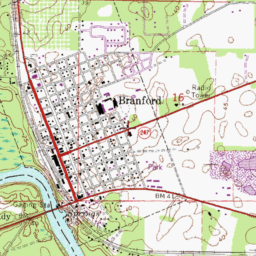 Topographic Map of San Juan Catholic Mission, FL