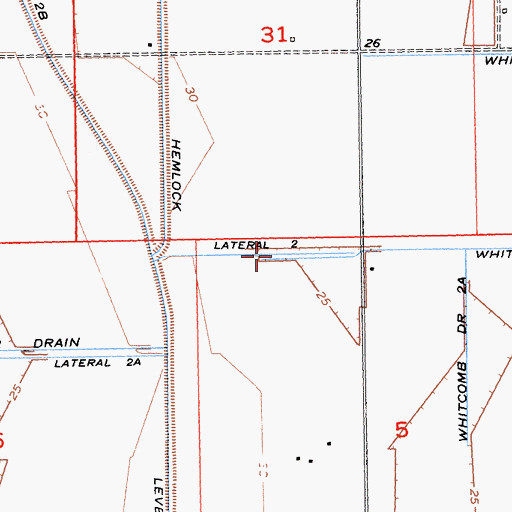 Topographic Map of Lateral Two, CA