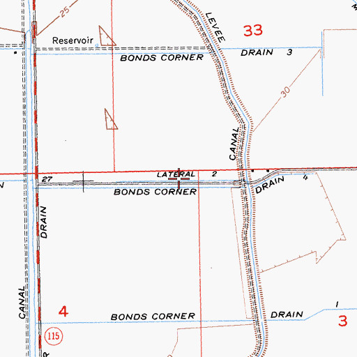 Topographic Map of Lateral Two, CA