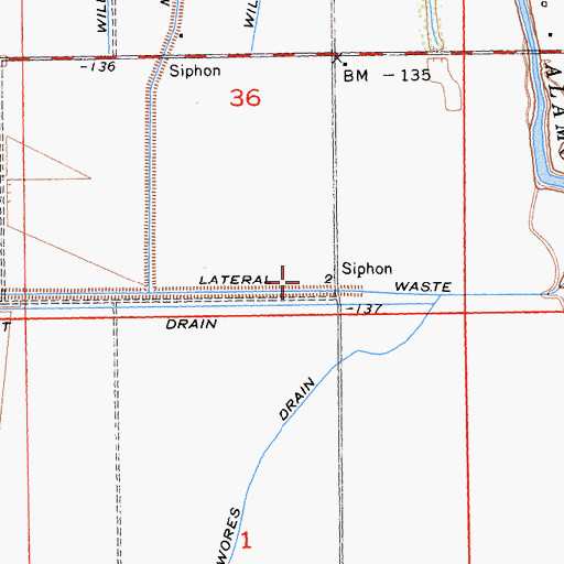 Topographic Map of Lateral Two, CA