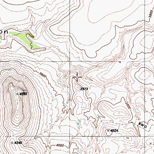 Topographic Map of Alamo Canyon, AZ