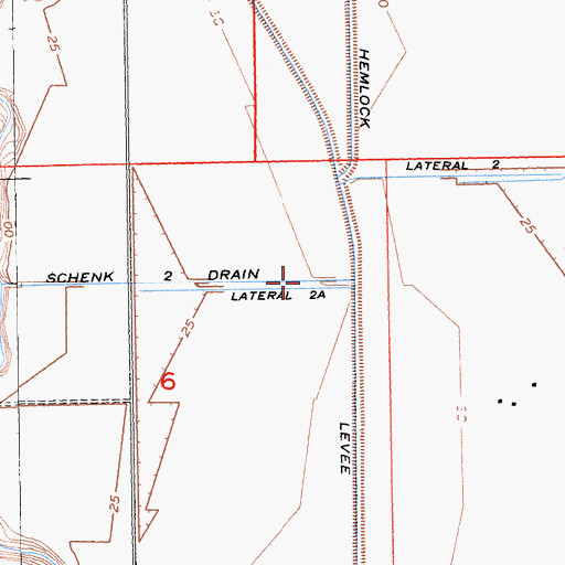Topographic Map of Lateral Two A, CA