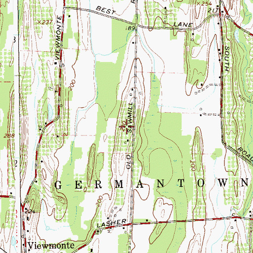 Topographic Map of Rider Farm, NY