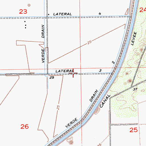 Topographic Map of Lateral Three, CA