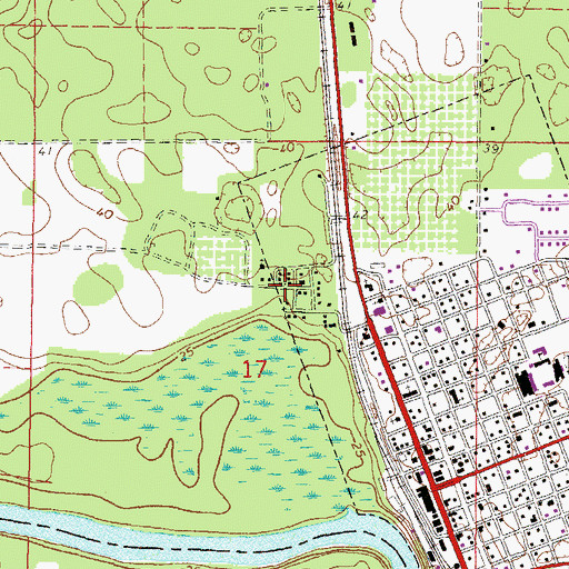 Topographic Map of Branford Church of God by Faith, FL