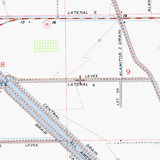Topographic Map of Lateral Four, CA